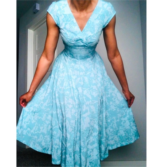 Dresses & Skirts - Teal Print Summer Dress